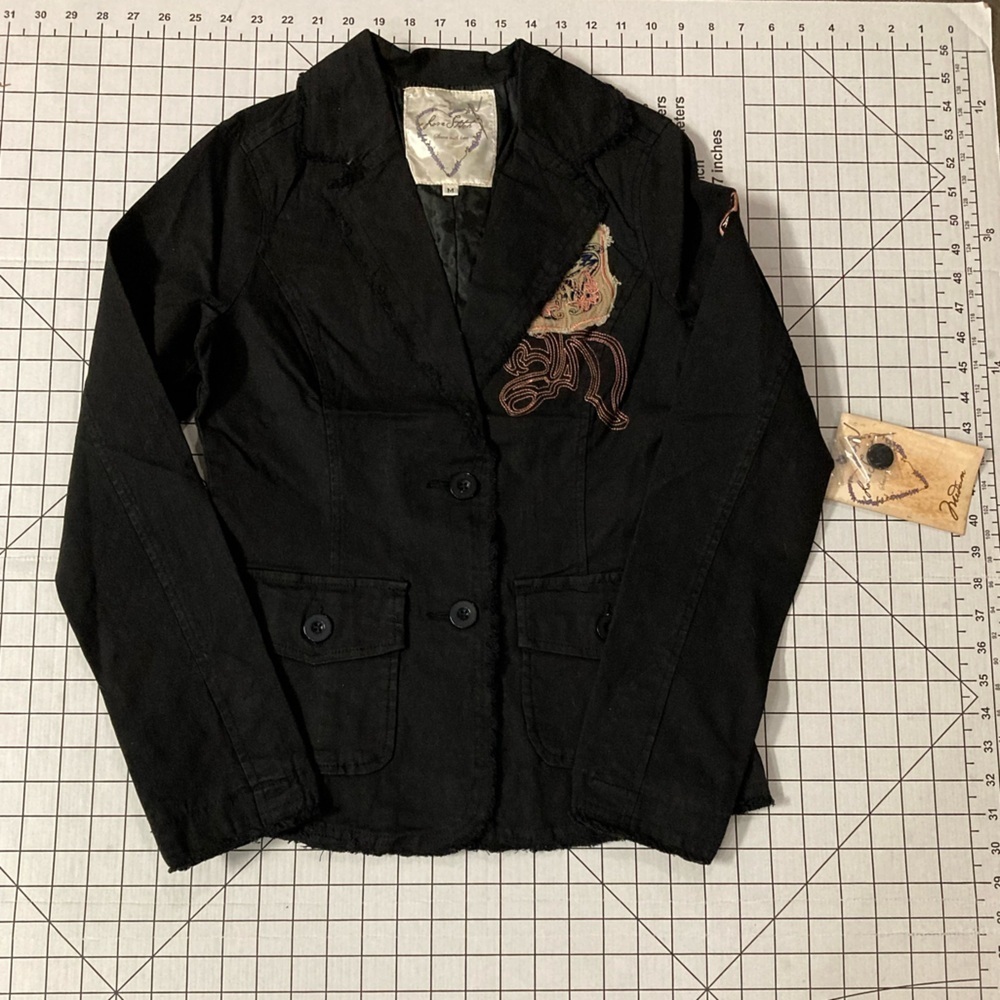 NWT Love Stitch Medium Black‎ Jacket